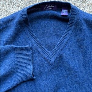 John Ashford Men's Blue 100% Cashmere Sweater Size XL